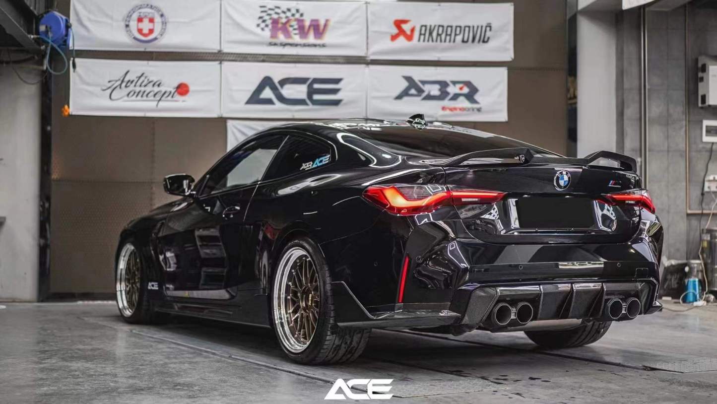 BMW G80 M3/G82 M4 V Style Dry Carbon Parts - styling view