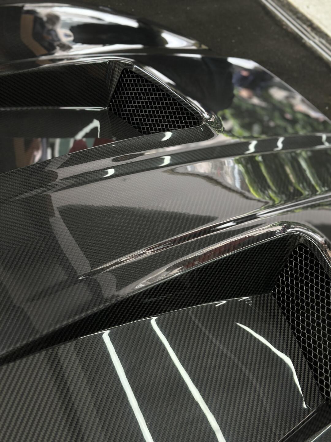 BMW G80 M3/G82 M4 AP Style Vented Dry Carbon Hood - styling view