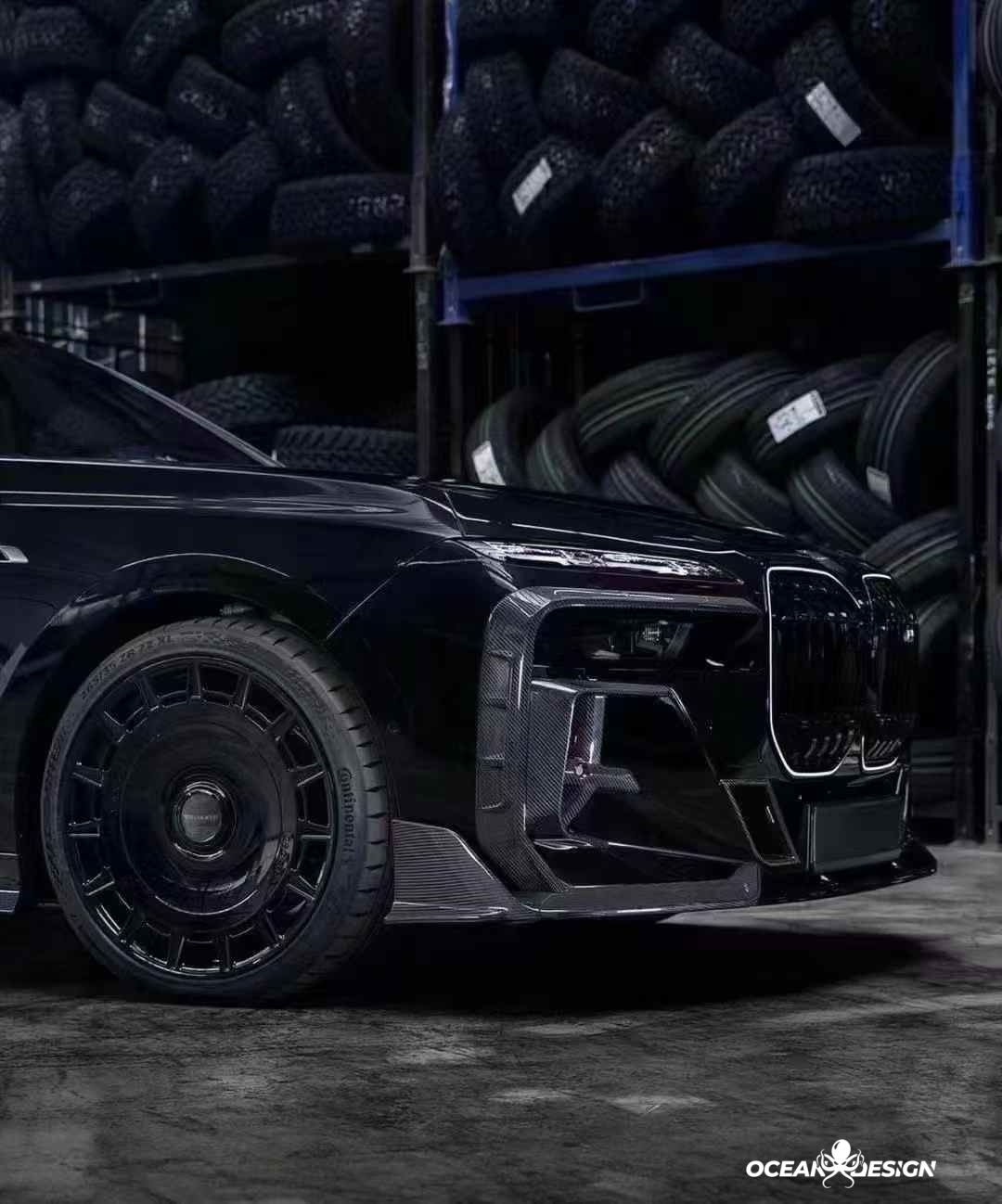 2023-2025 BMW G70 7 Series M Sport MSY Dry Carbon Fiber Front Lip Splitter