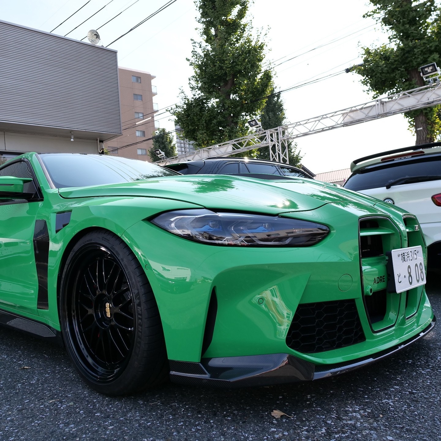BMW G80 M3/G82 M4 AP Style Dry Carbon Fenders - styling view
