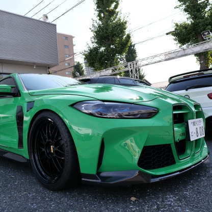 BMW G80 M3/G82 M4 AP Style Dry Carbon Fenders - styling view