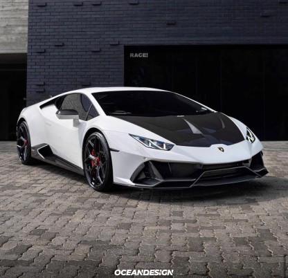 Lamborghini Huracan EVO AWD N Style Dry Carbon Parts - styling view