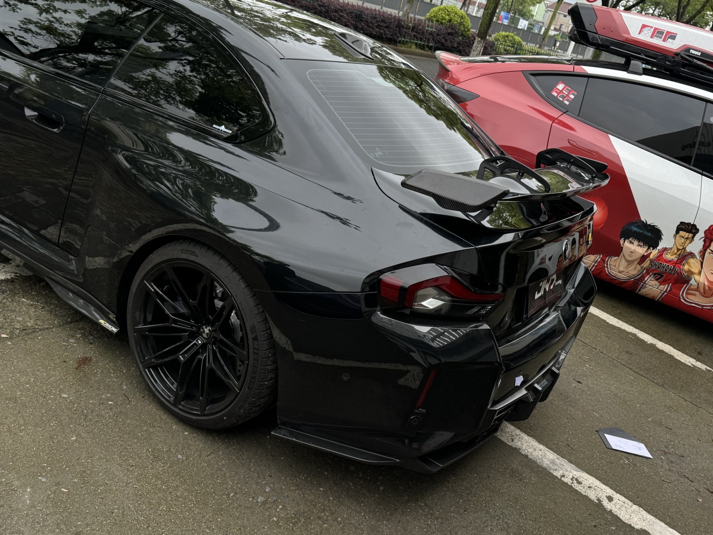 BMW G87 M2/G80 M3/G82 M4 AK Style Dry Carbon GT Wing - styling view