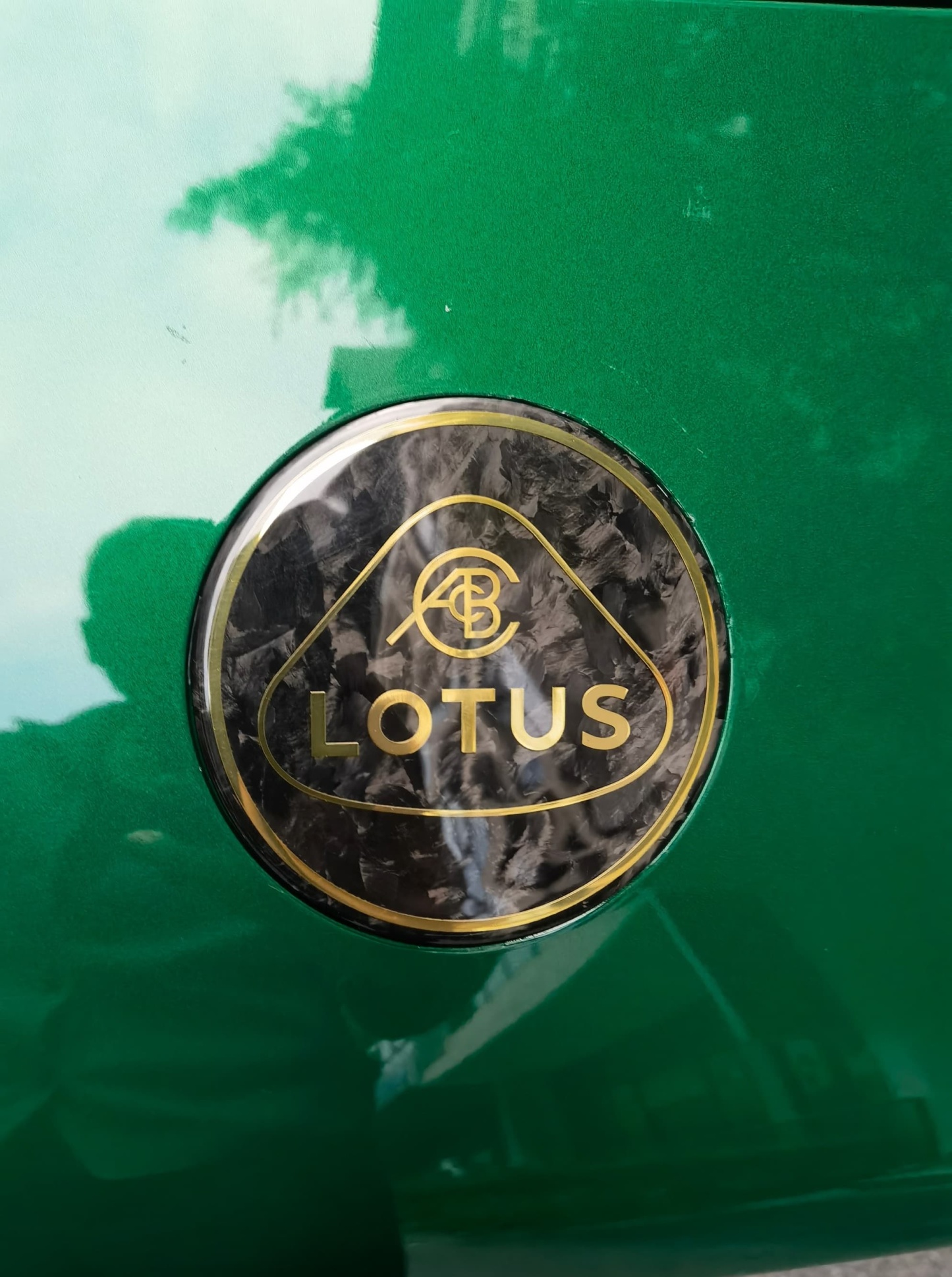 Lotus Emira/Eletre/Emeya Marble-Pattern Dry Carbon Badges - styling view