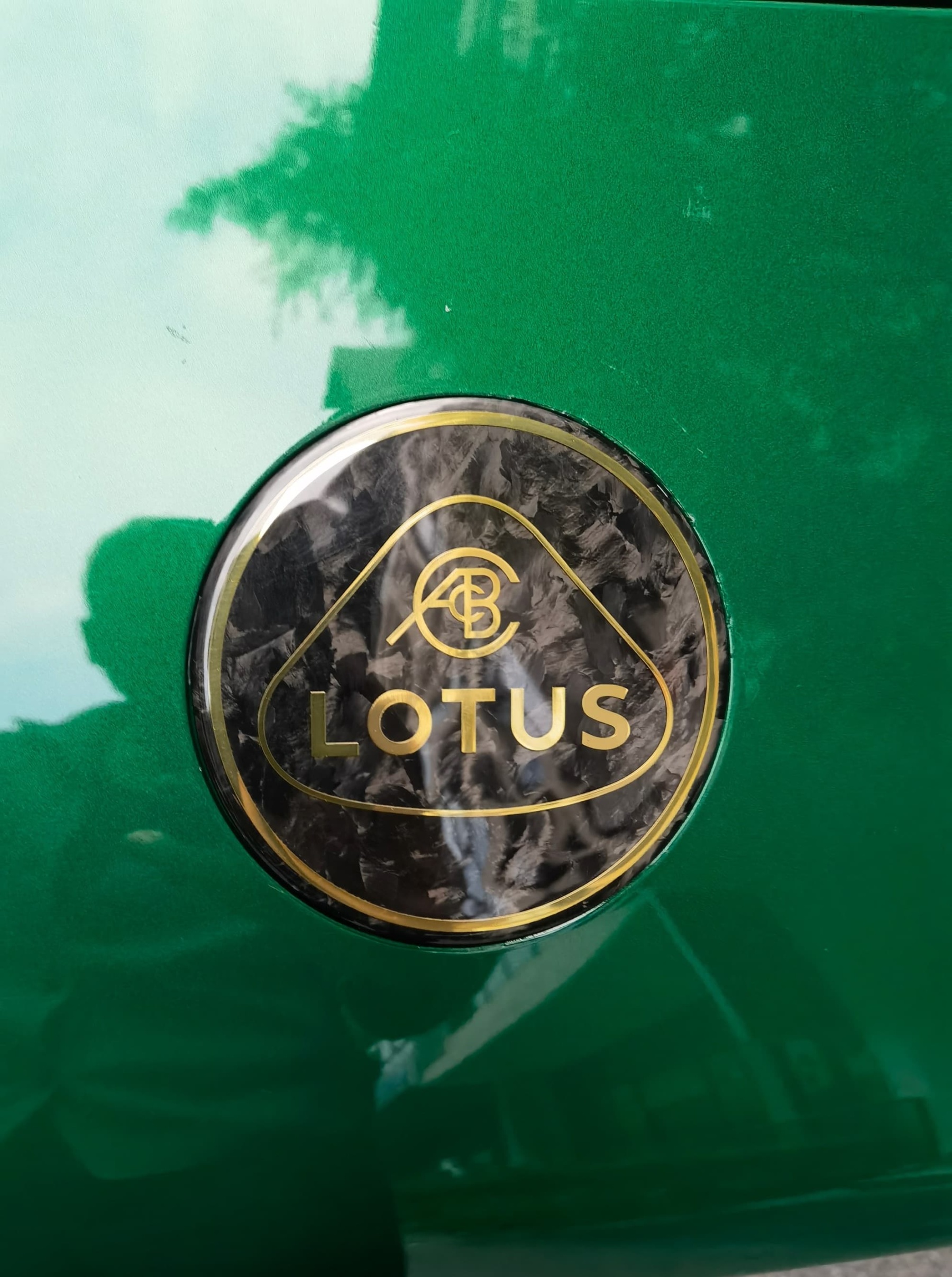 Lotus Emira/Eletre/Emeya Marble-Pattern Dry Carbon Badges - styling view