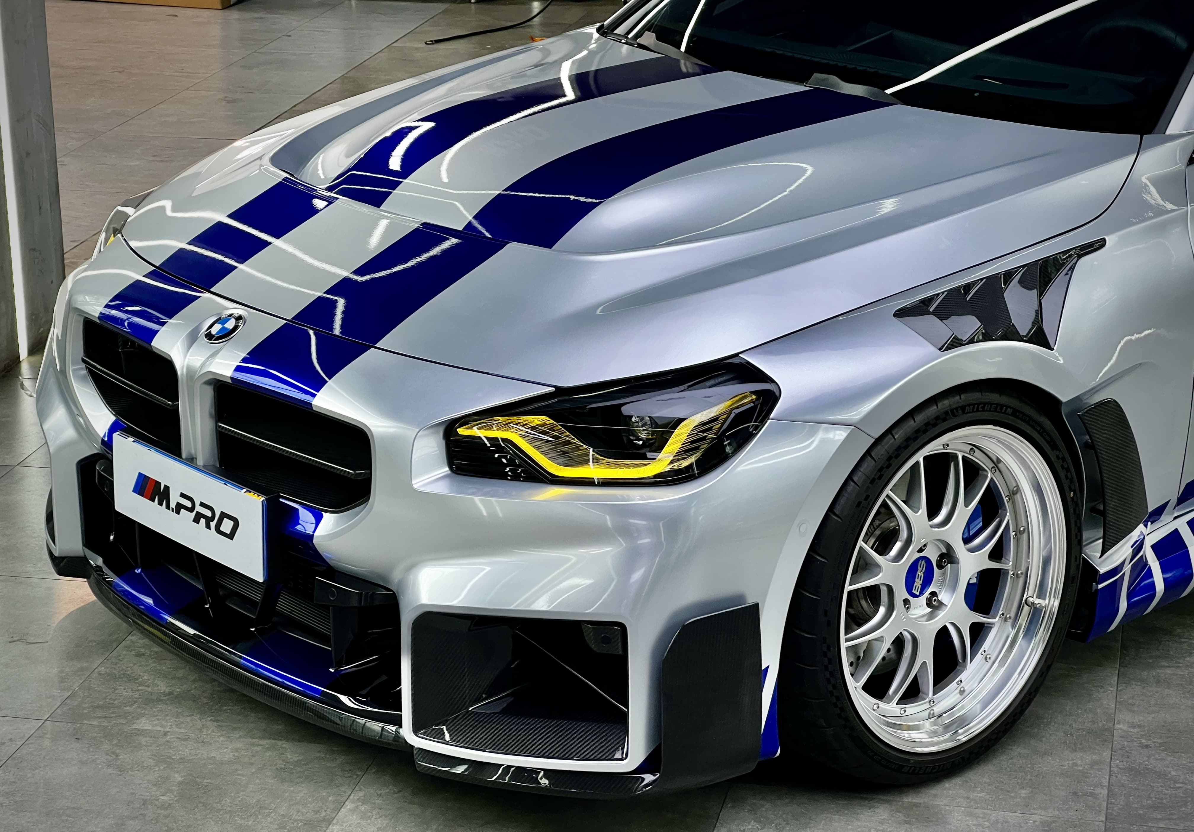 BMW G87 M2 AP Style Dry Carbon Parts - styling view
