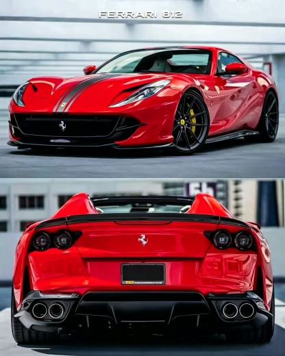 Ferrari 812 N Style Dry Carbon Parts - styling view