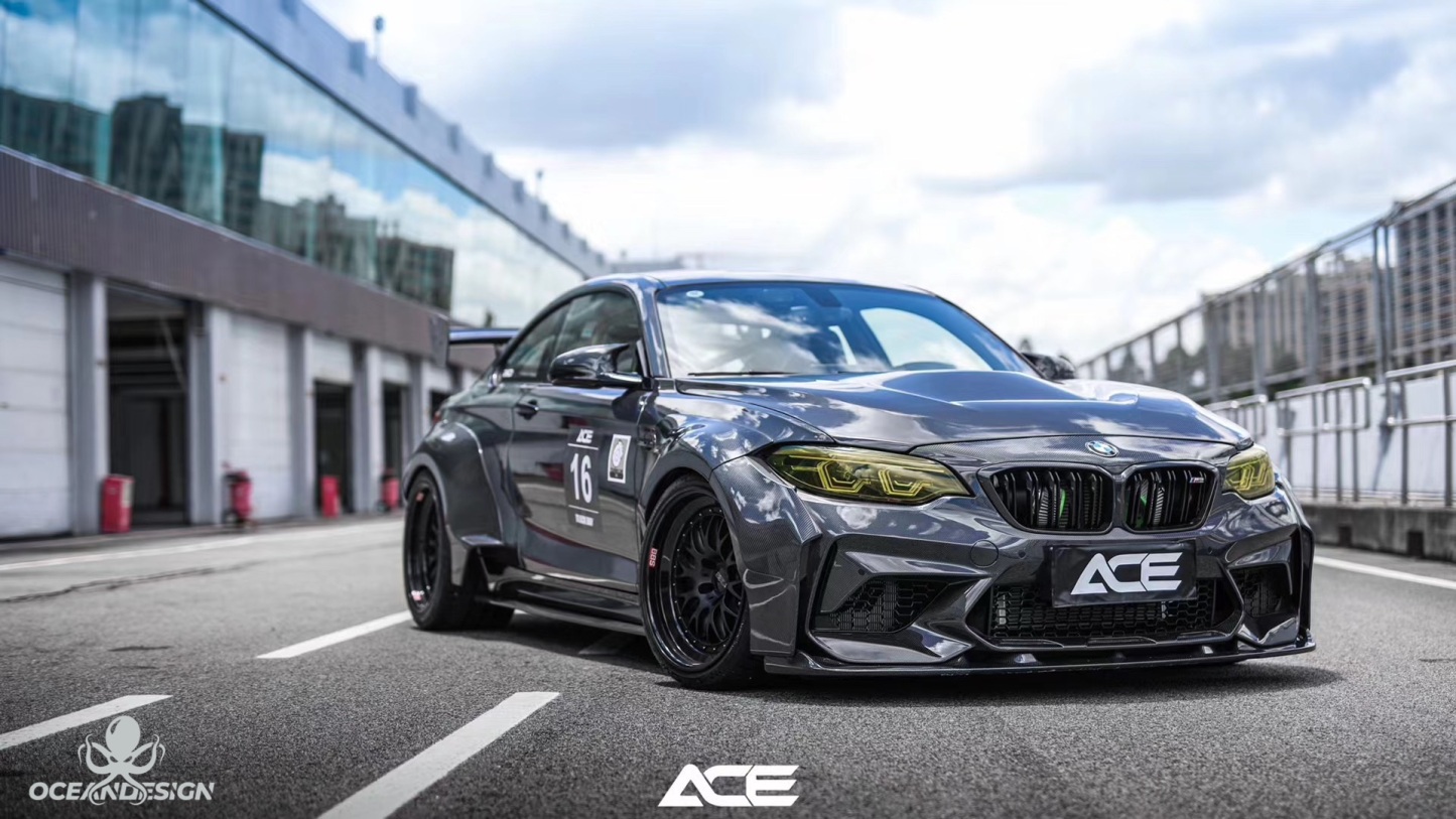 BMW F87 M2C OEM Style Carbon Fiber Body Parts - styling view