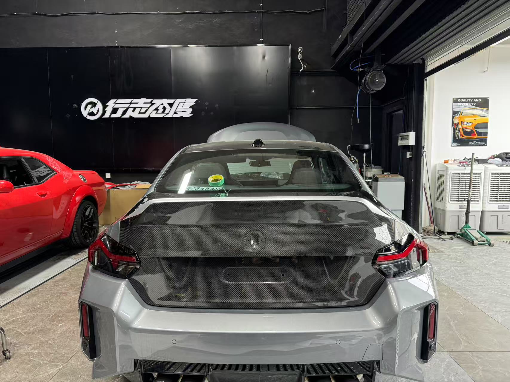 BMW G87 M2 Ocean Design CSL Style Dry Carbon Trunk Lid - styling view