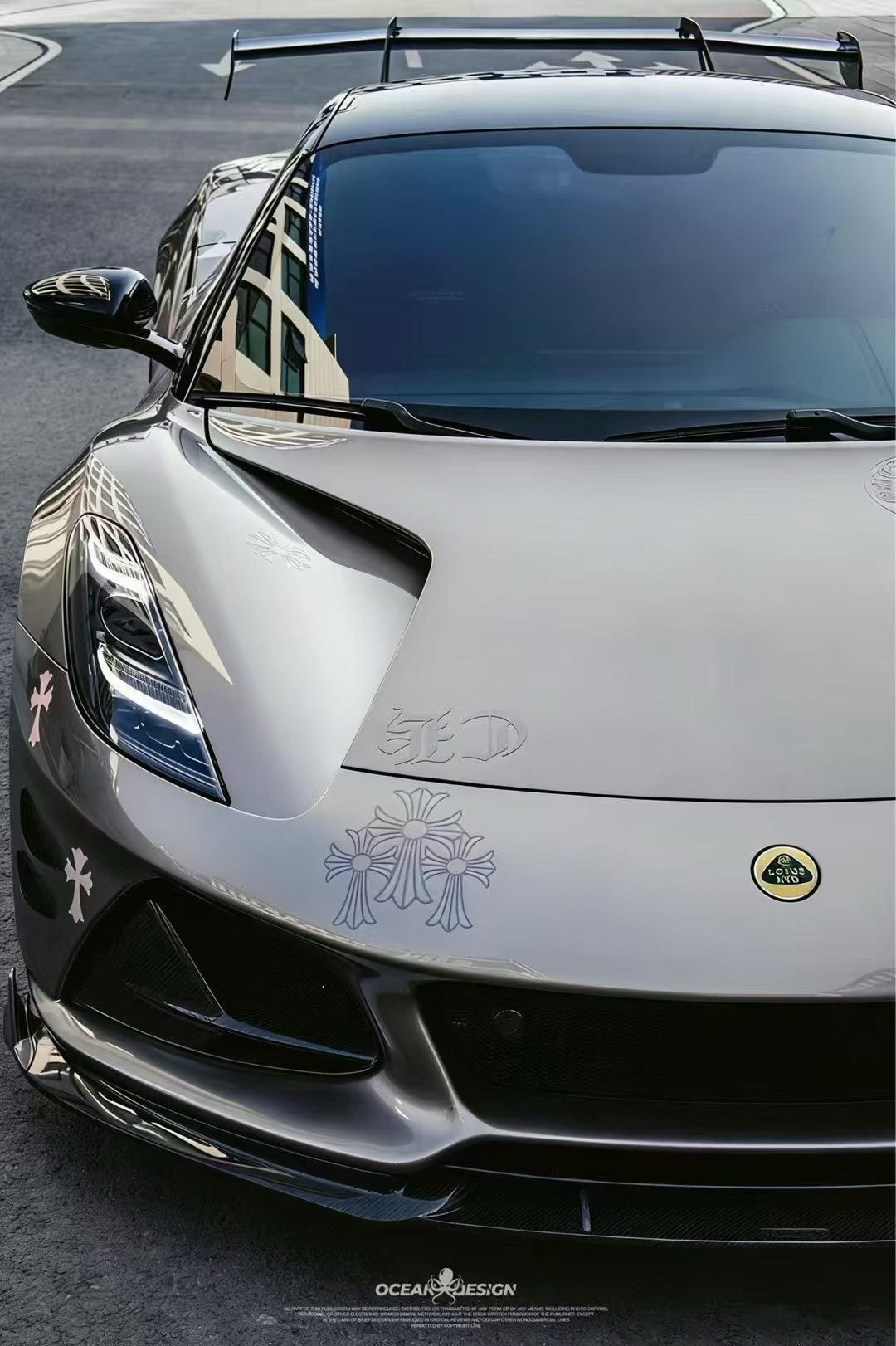Lotus Emira X Style Dry Carbon GT Wing - styling view
