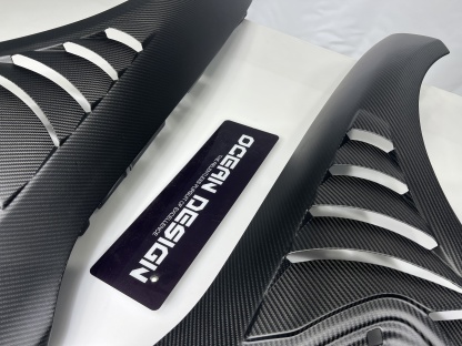 BMW G80 M3/G82 M4 Ocean Design Dry Carbon Shark-Fin Fenders - styling view