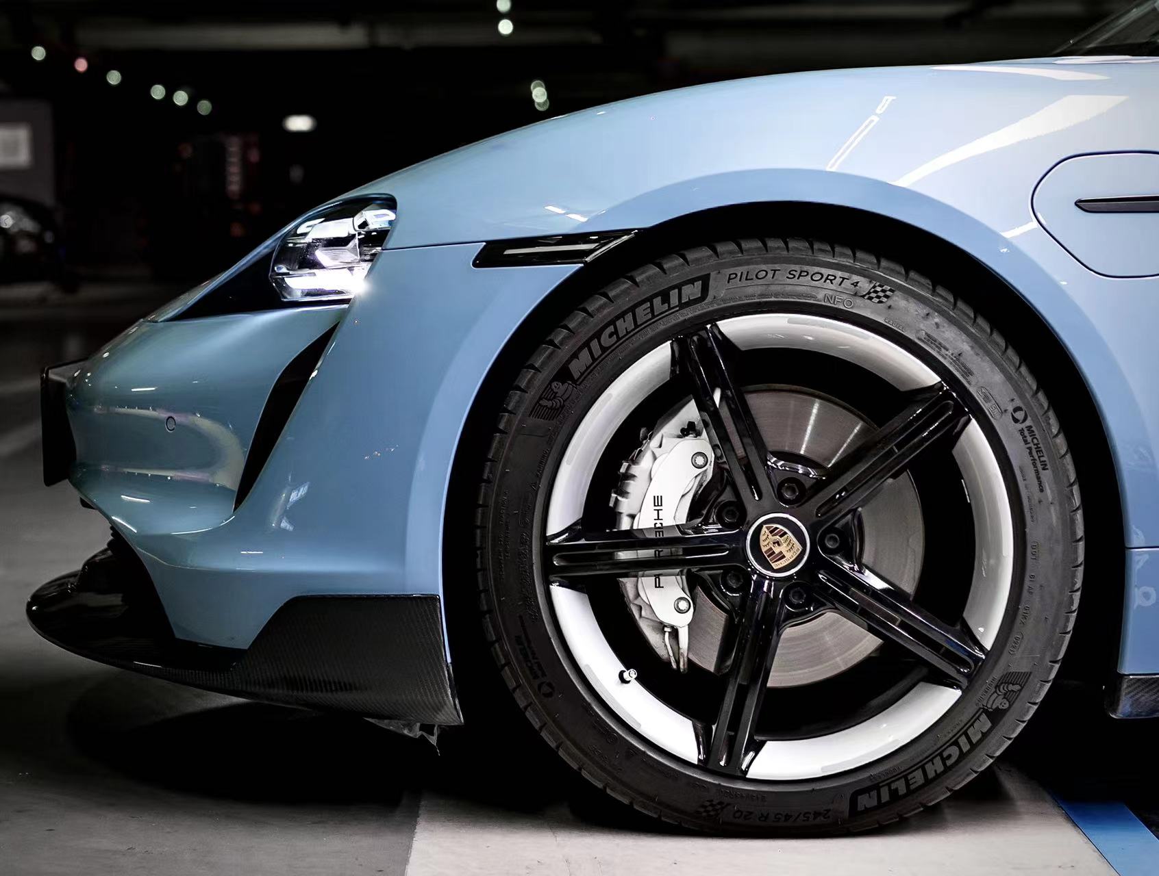 Porsche Taycan Ocean Design OD Style Dry Carbon Parts - styling view