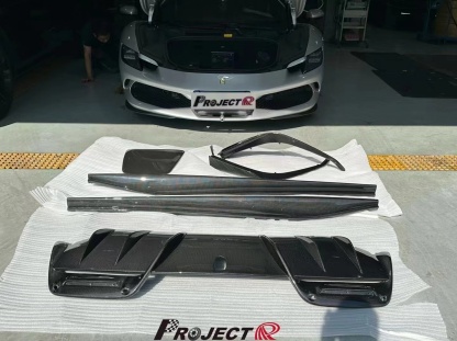 Ferrari 296 OEM Style Dry Carbon Parts - styling view