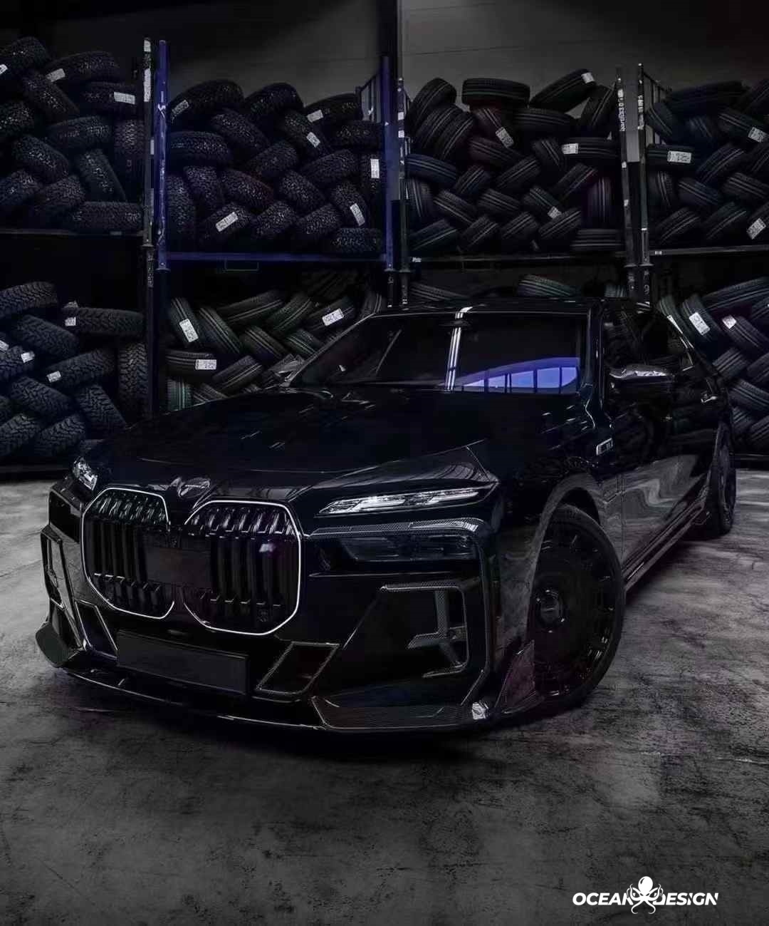 2023-2025 BMW G70 7 Series M Sport MSY Dry Carbon Fiber Front Lip Splitter
