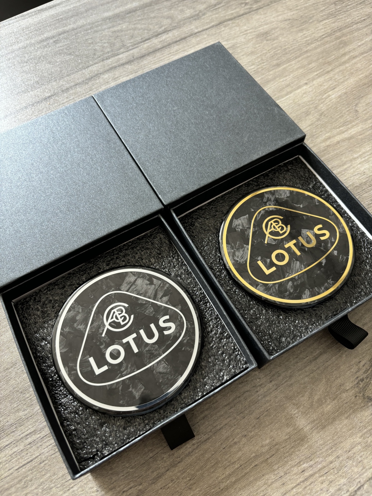Lotus Emira/Eletre/Emeya Marble-Pattern Dry Carbon Badges - styling reference for Eletre