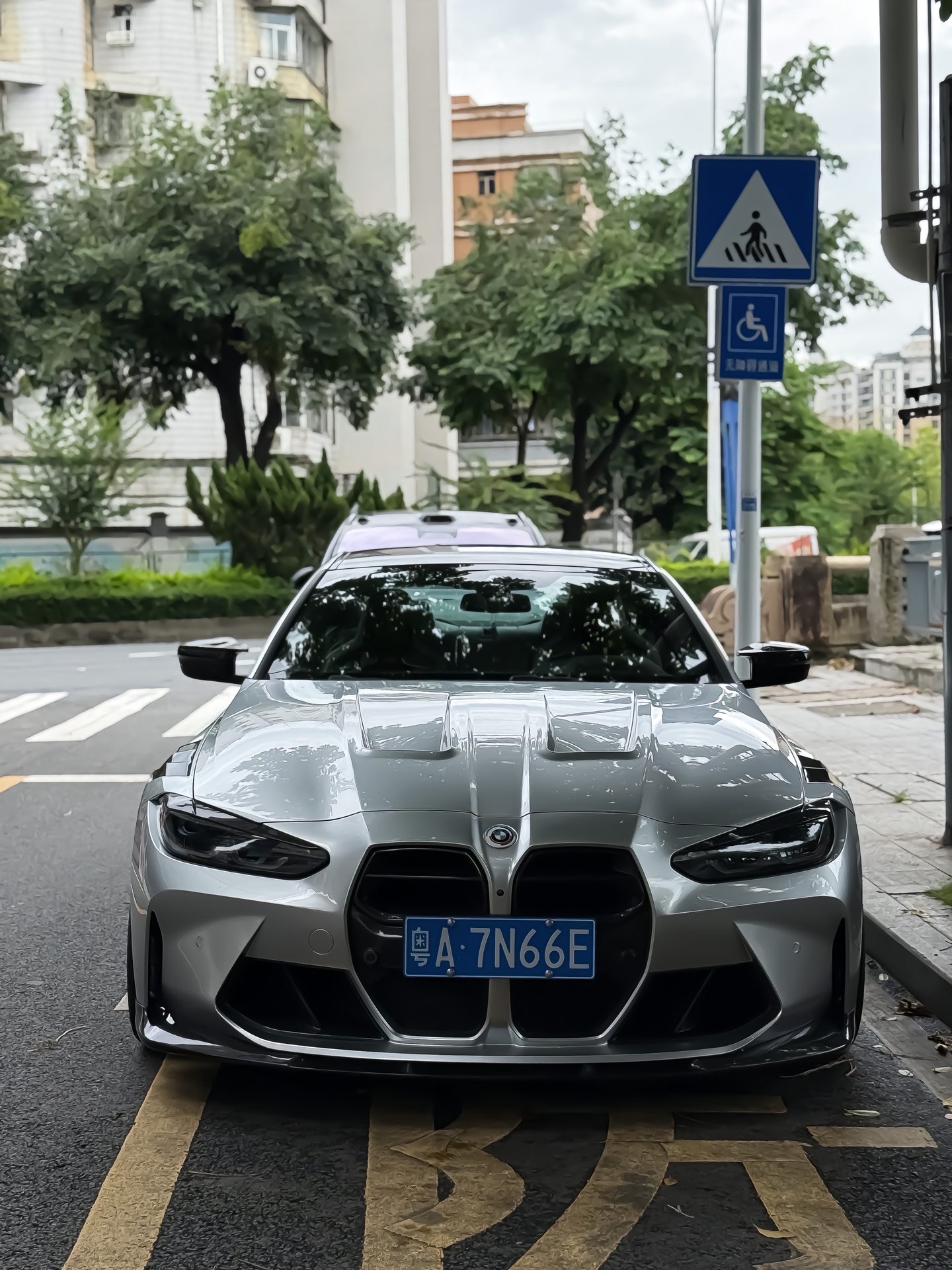 BMW G80 M3/G82 M4 AP Style Dry Carbon Fenders - styling view