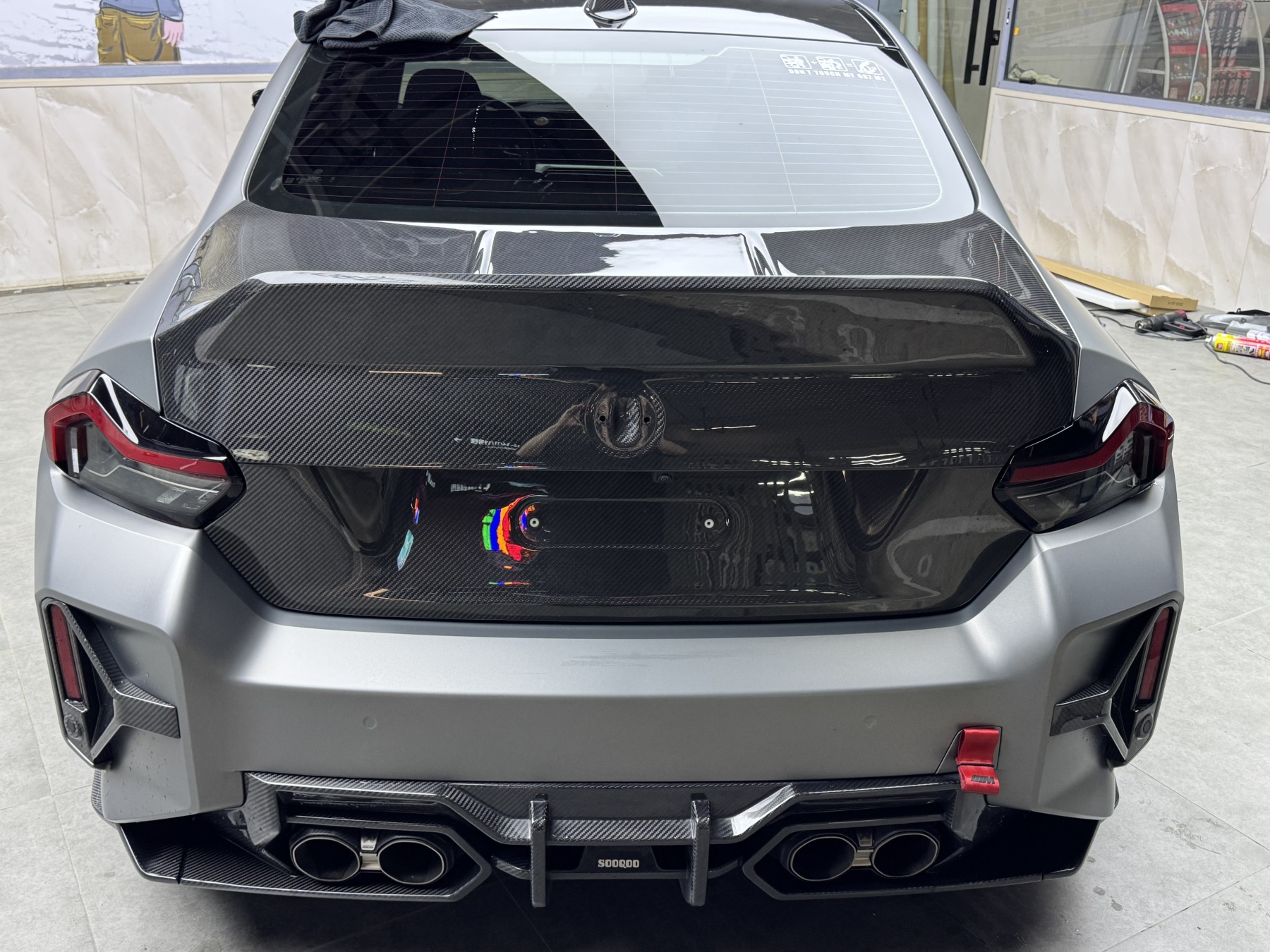 BMW G87 M2 Ocean Design CSL Style Dry Carbon Trunk Lid - styling view