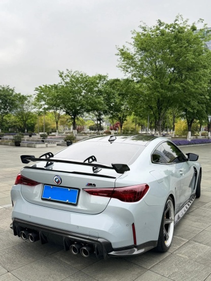 BMW G87 M2/G80 M3/G82 M4 AK Style Dry Carbon GT Wing - styling view