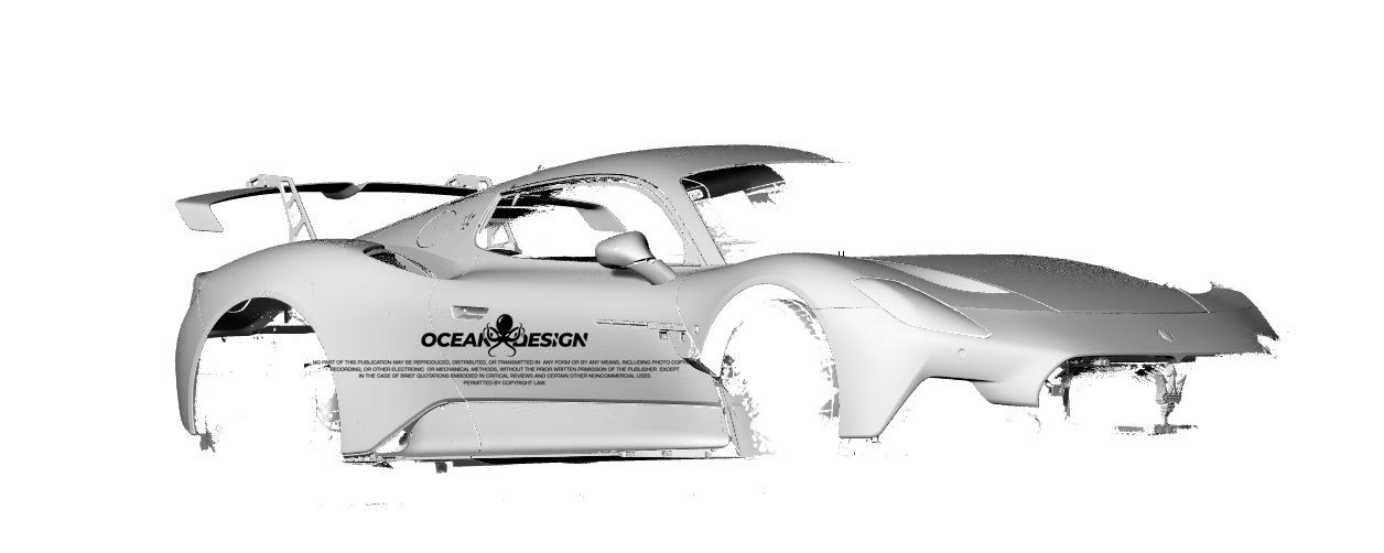 Maserati MC20 GT2 Style Rear Wing - styling view