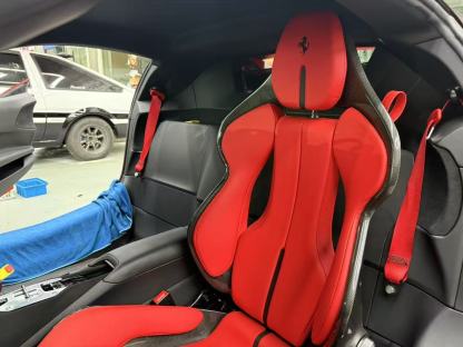 Ferrari 296 / SF90 Style Dry Carbon Bucket Seat - styling view