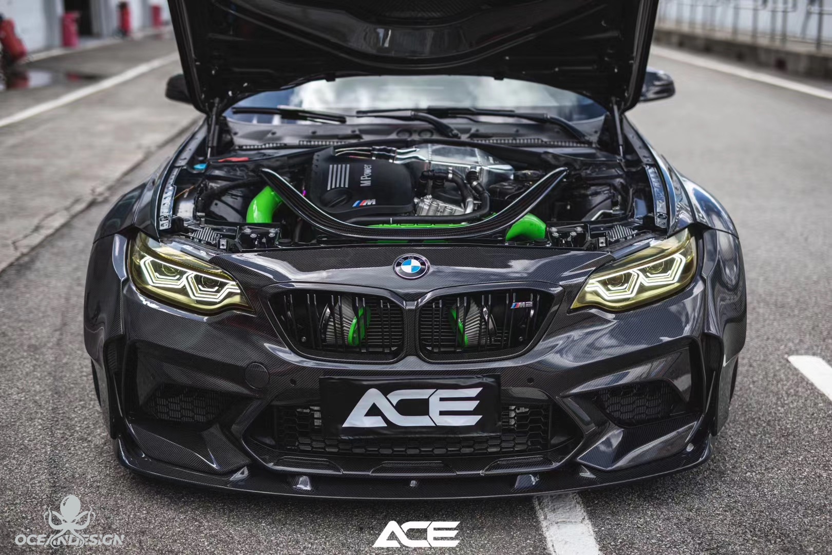 BMW F87 M2C OEM Style Carbon Fiber Body Parts - styling view