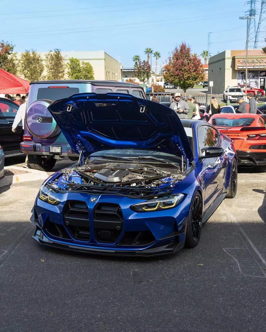 BMW G80 M3/G82 M4 AC Style Dry Carbon Lip and Canards - styling view