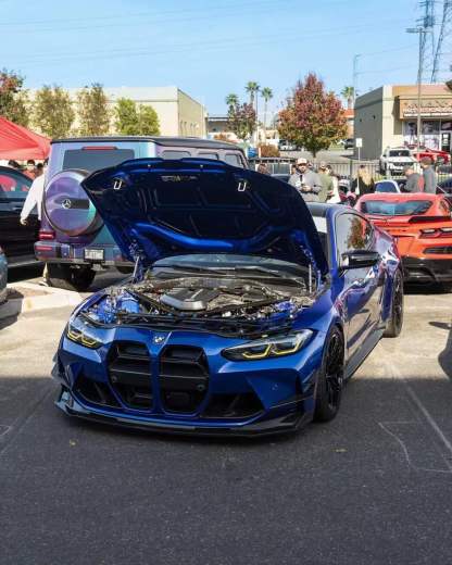 BMW G80 M3/G82 M4 AC Style Dry Carbon Lip and Canards - styling view