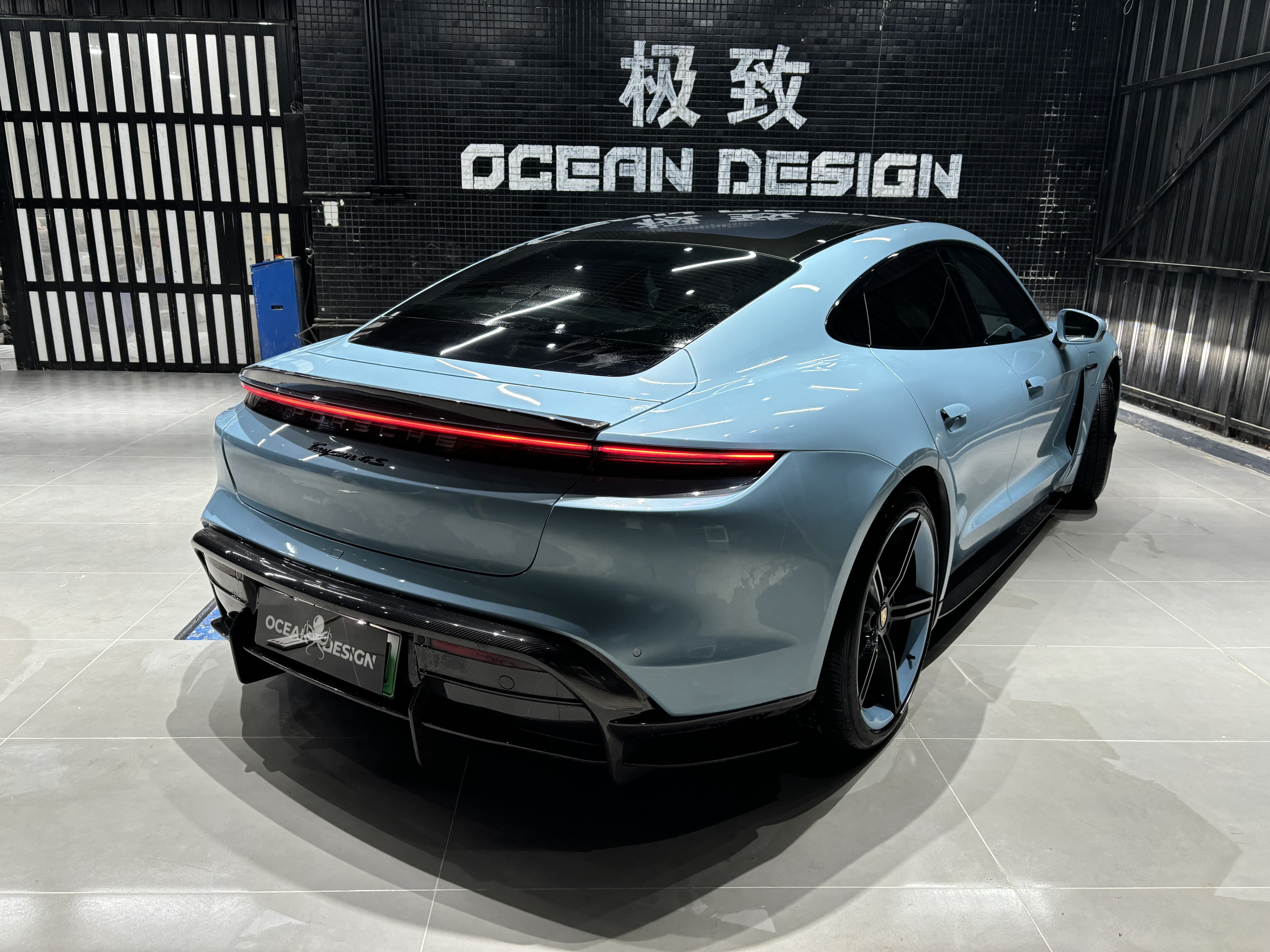 Porsche Taycan Ocean Design OD Style Dry Carbon Parts - styling view