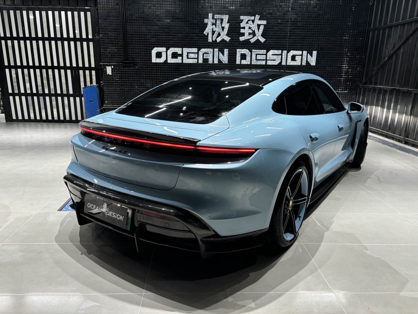 Porsche Taycan Ocean Design OD Style Dry Carbon Parts - styling view