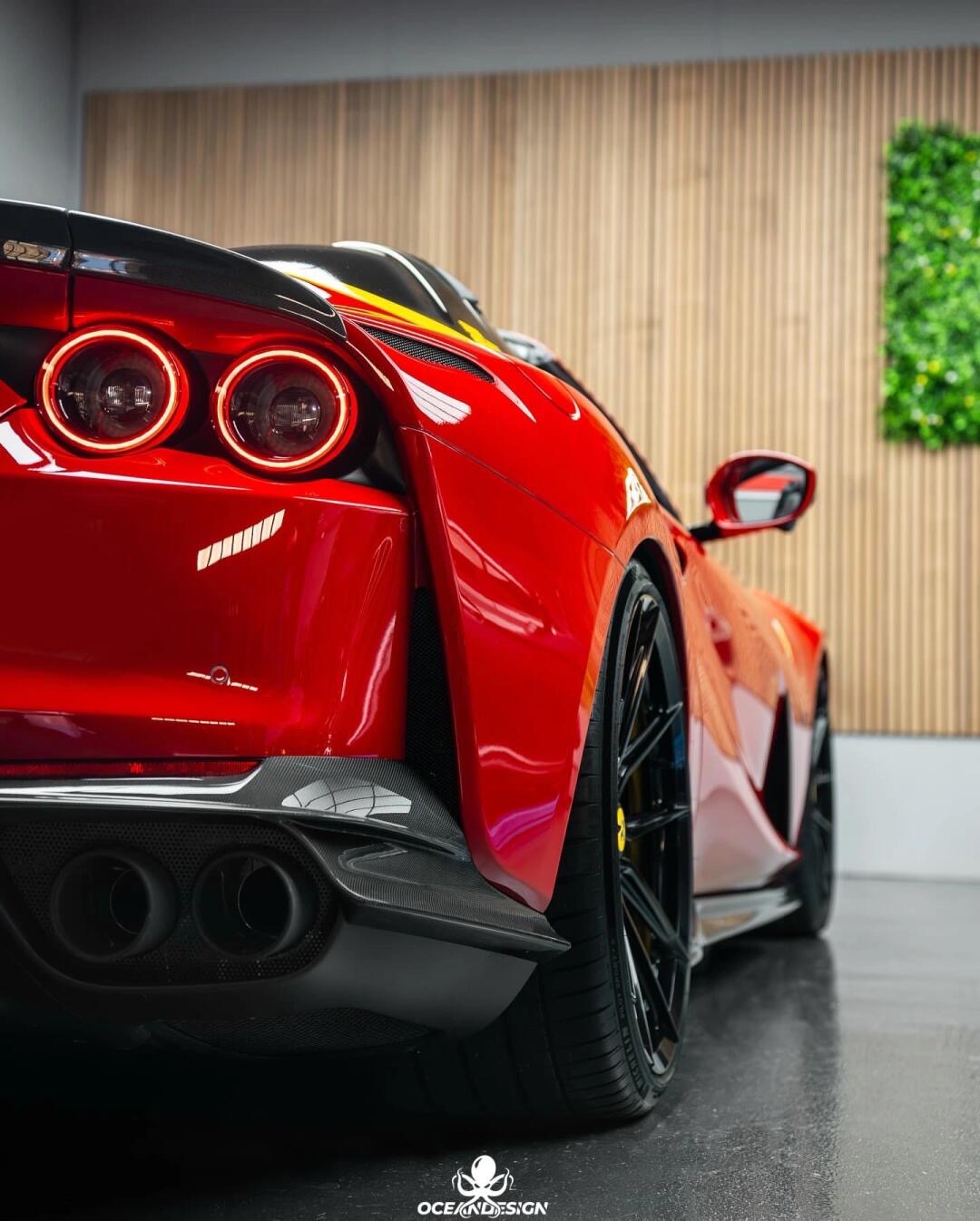Ferrari 812 N Style Dry Carbon Parts - styling view