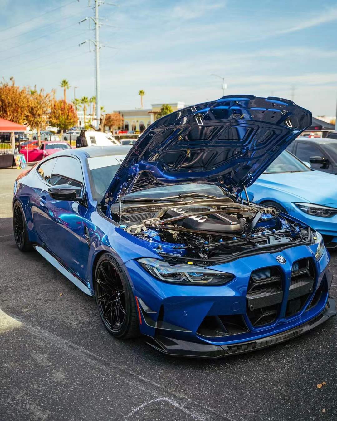 BMW G80 M3/G82 M4 AC Style Dry Carbon Lip and Canards - styling view