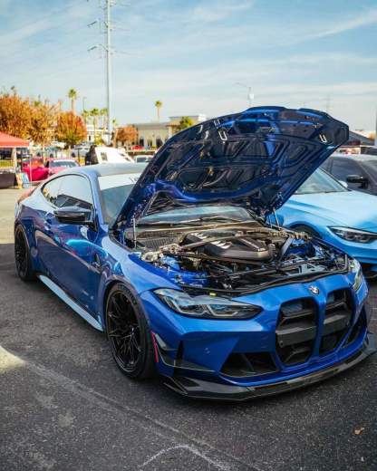 BMW G80 M3/G82 M4 AC Style Dry Carbon Lip and Canards - styling view