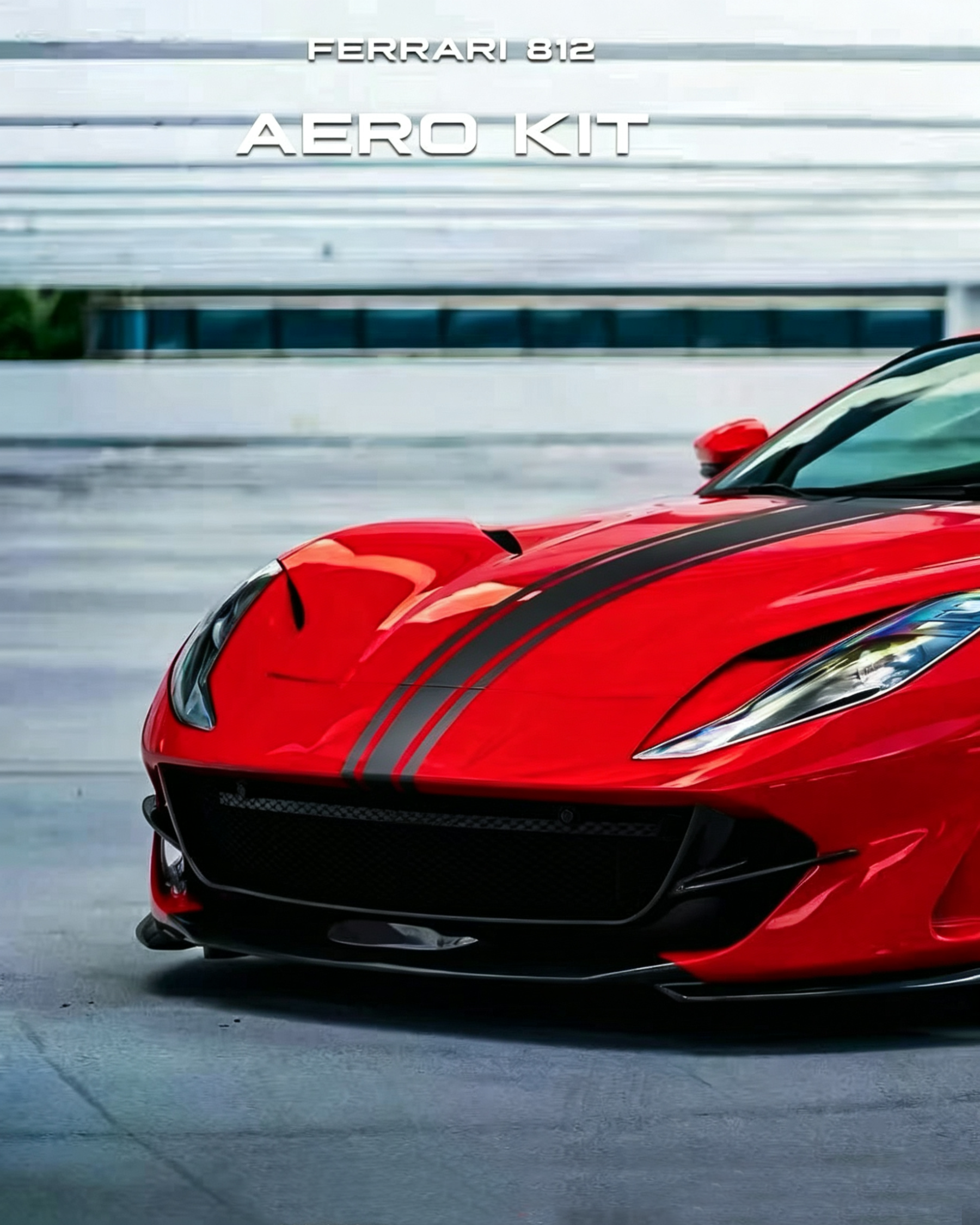 Ferrari 812 N Style Dry Carbon Parts - styling view