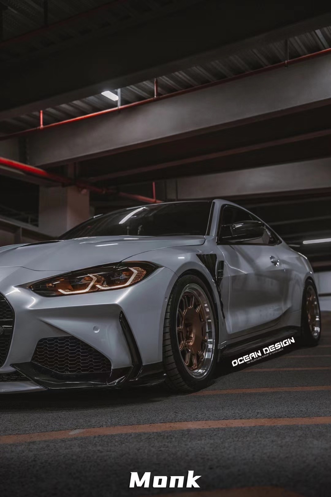 BMW G80 M3/G82 M4 Ocean Design Dry Carbon Shark-Fin Fenders - styling view