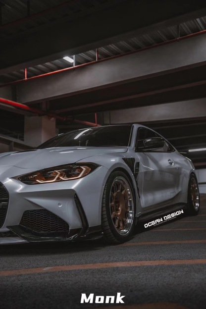 BMW G80 M3/G82 M4 Ocean Design Dry Carbon Shark-Fin Fenders - styling view