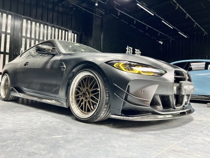 BMW G80 M3/G82 M4 AC Style Dry Carbon Lip and Canards - styling view