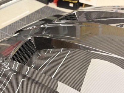 BMW G80 M3/G82 M4 AP Style Vented Dry Carbon Hood - styling view