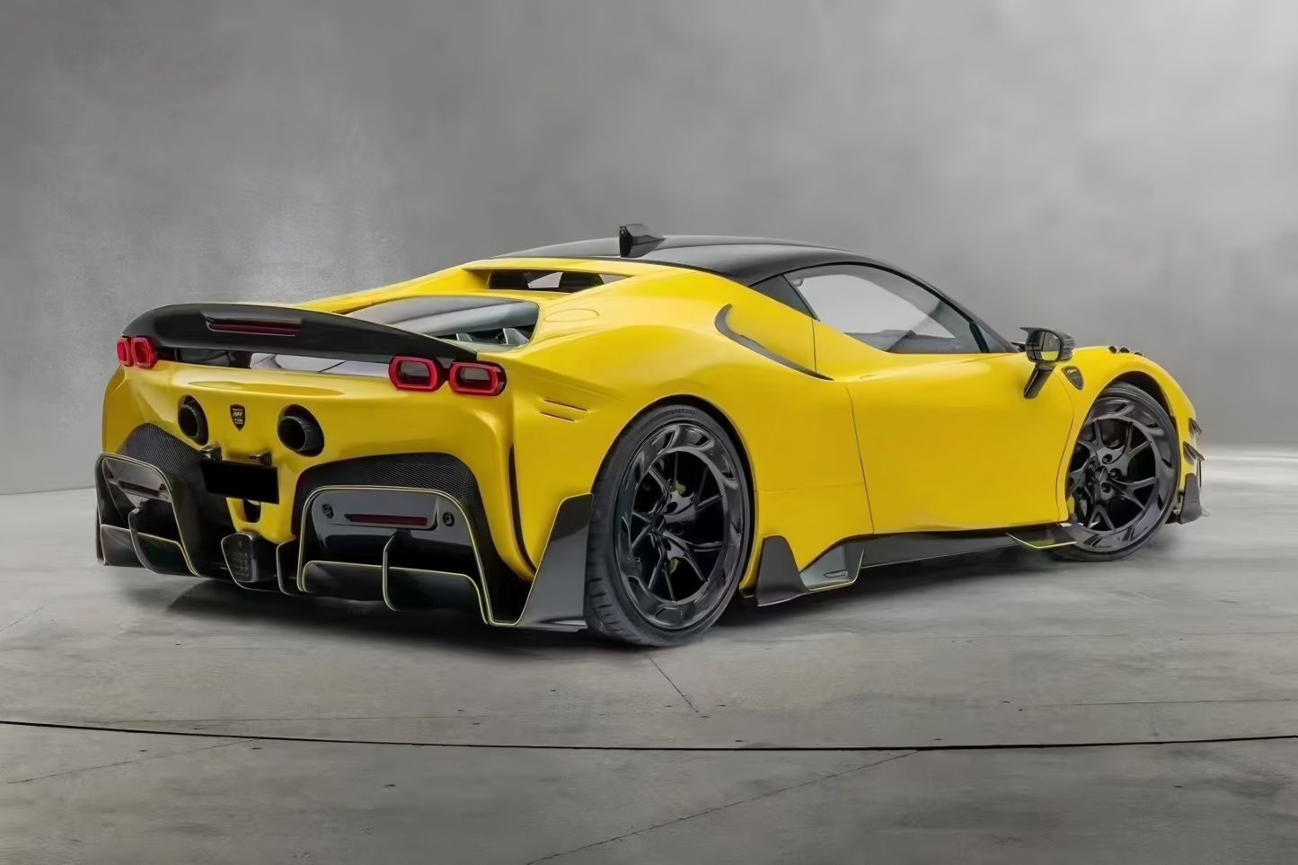 Ferrari SF90 M Style Dry Carbon Parts - styling view