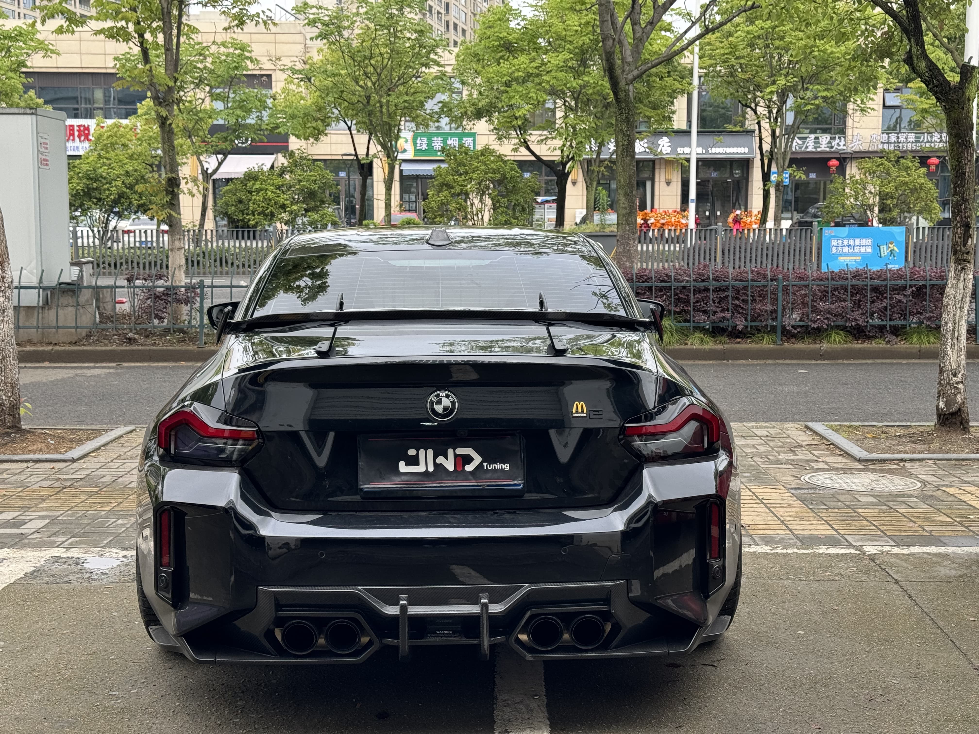 BMW G87 M2/G80 M3/G82 M4 AK Style Dry Carbon GT Wing - styling view