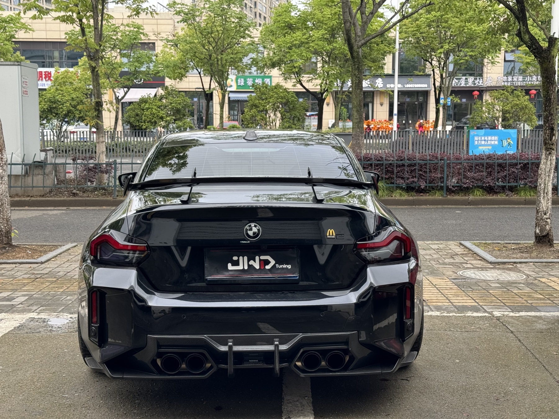 BMW G87 M2/G80 M3/G82 M4 AK Style Dry Carbon GT Wing - styling view