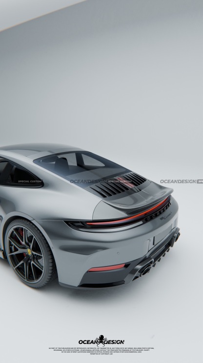 Porsche 911 992.2 Ocean Design Dry Carbon Parts - styling view