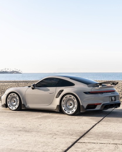 Porsche 911 992.1 Turbo S 9D Style Dry Carbon Parts - styling view