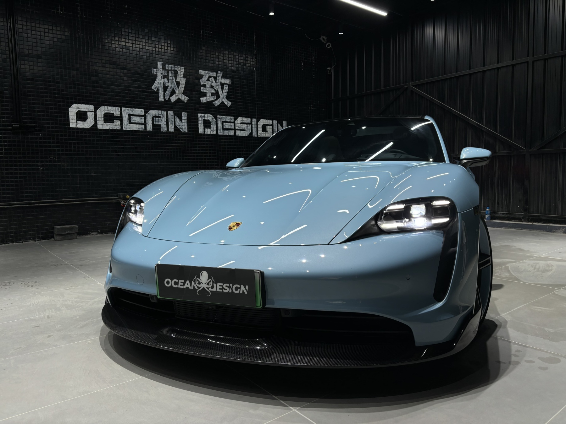 Porsche Taycan Ocean Design OD Style Dry Carbon Parts - styling view