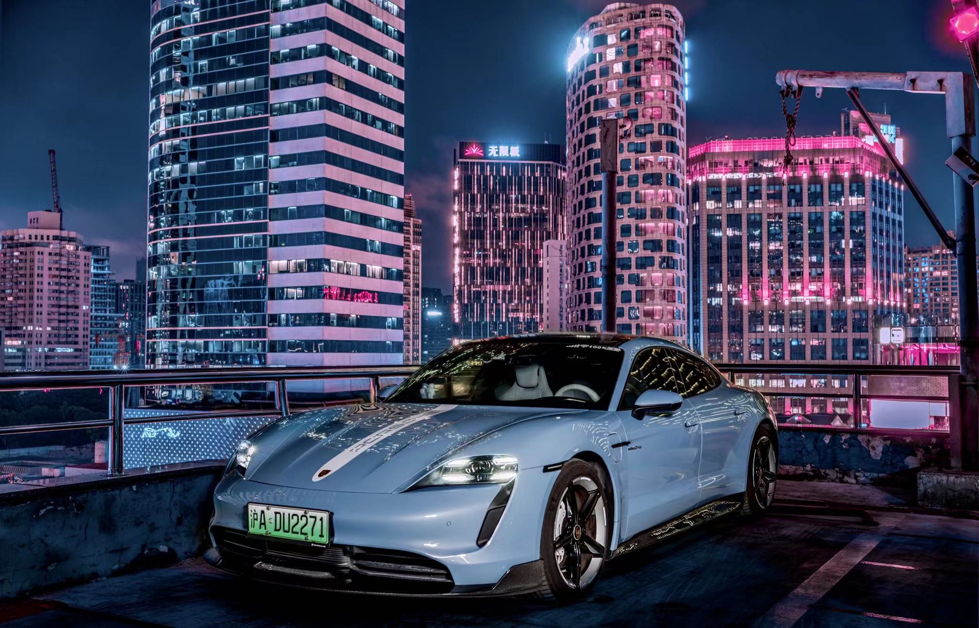 Porsche Taycan Ocean Design OD Style Dry Carbon Parts - styling view