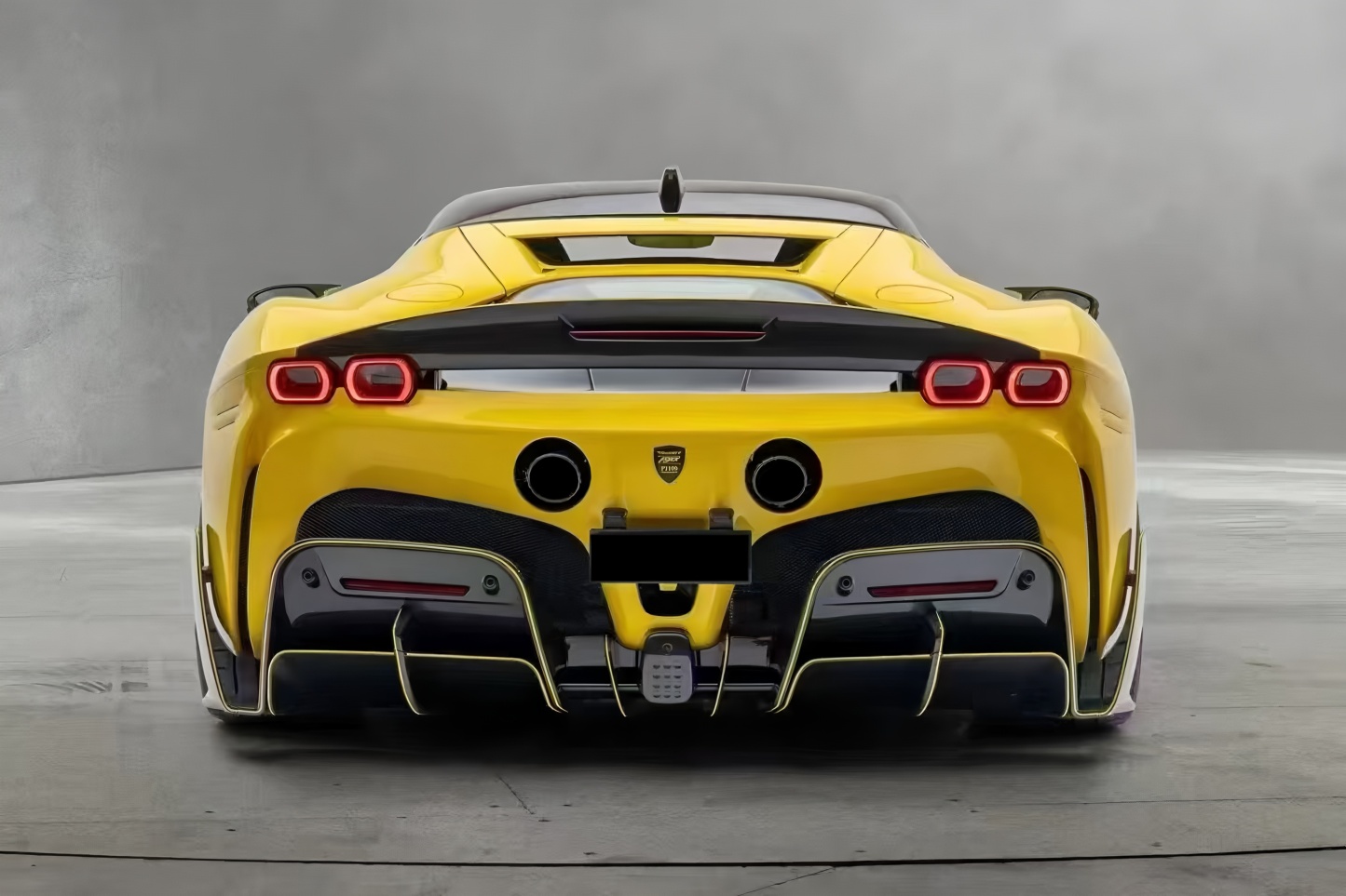 Ferrari SF90 M Style Dry Carbon Parts - styling view
