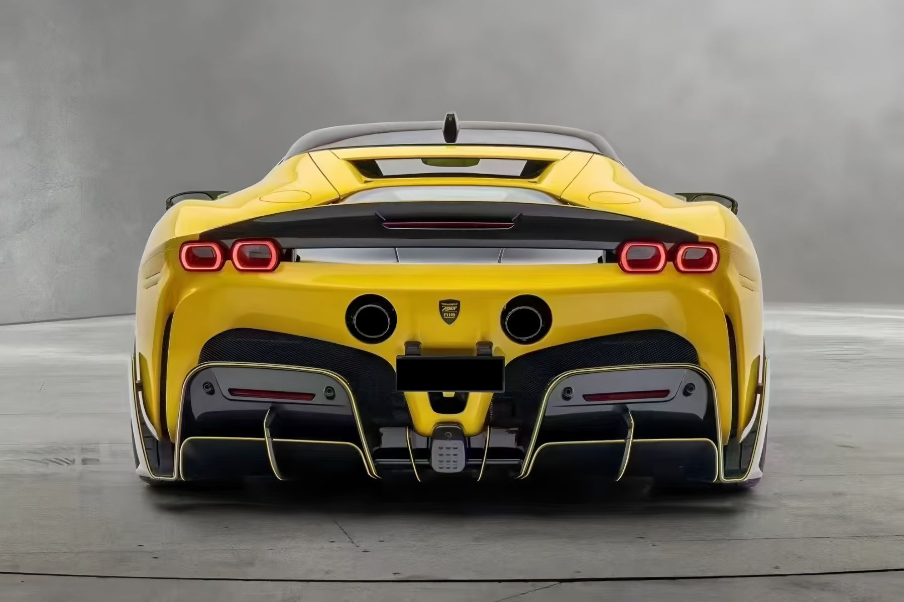 Ferrari SF90 M Style Dry Carbon Parts - styling view