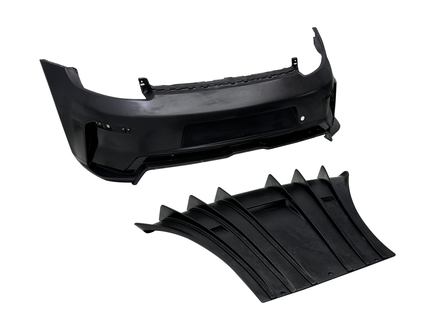 Porsche 911 992.1 / 992.2 GT3 Style Conversion Parts - styling reference for Rear Bumper (Unfinished Carbon)