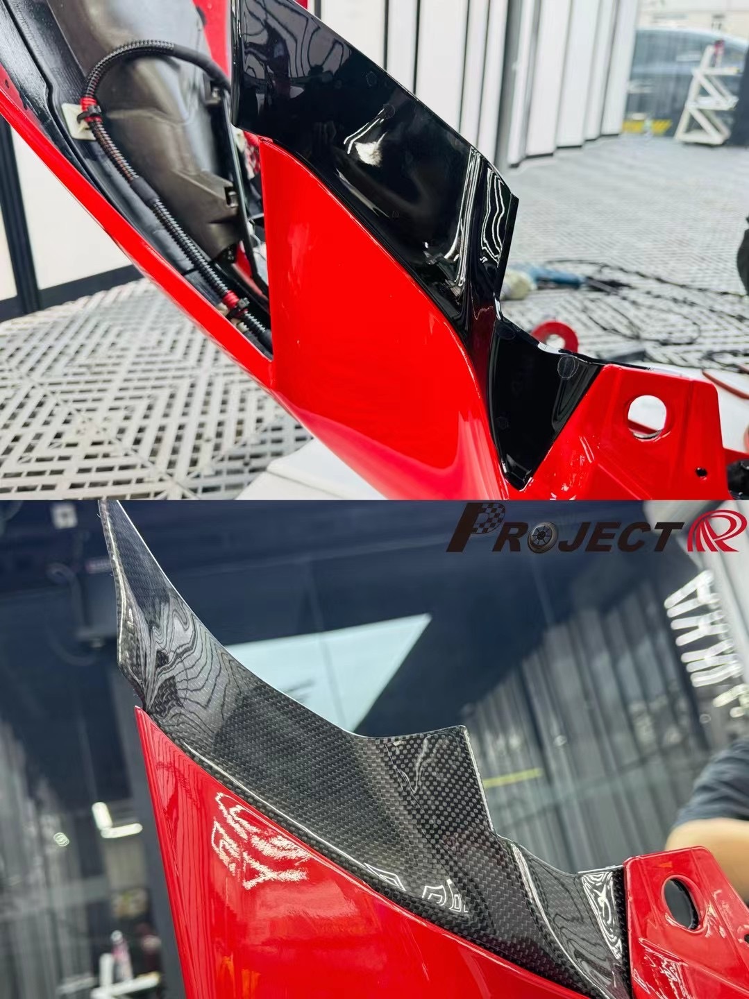 Ferrari 296 OEM Style Dry Carbon Parts - styling view