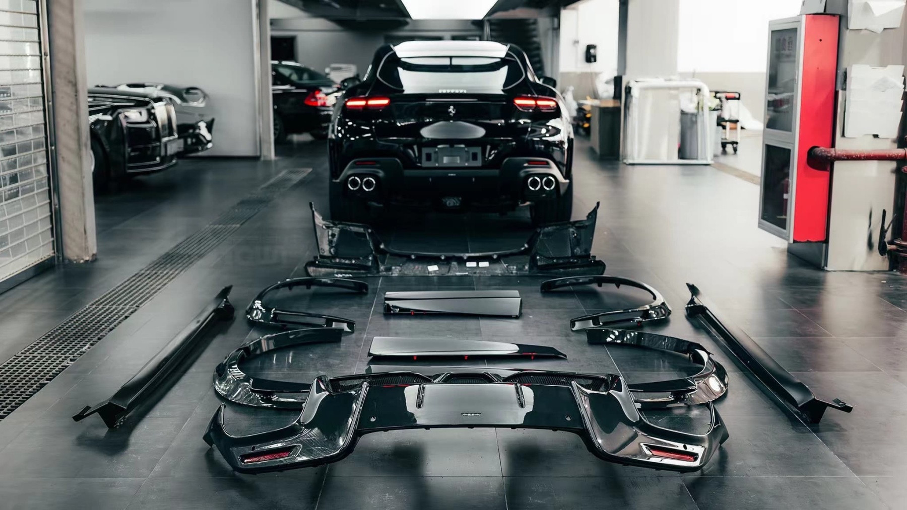 Ferrari Purosangue OEM Style Dry Carbon Parts - styling view