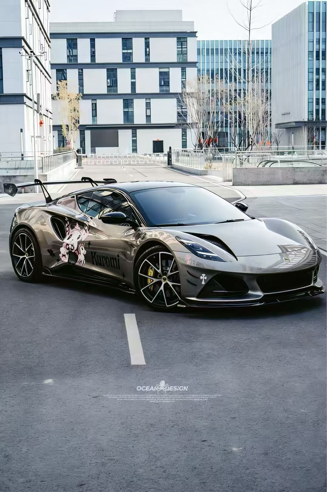 Lotus Emira X Style Dry Carbon GT Wing - styling view